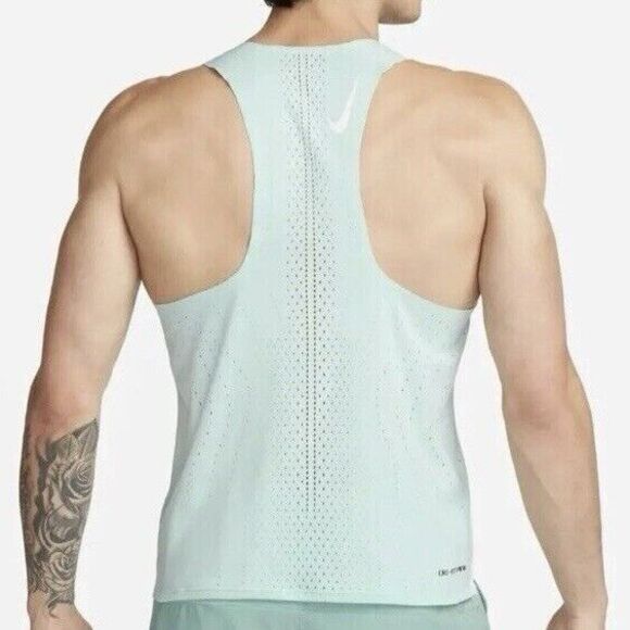 Nike Dri-FIT ADV AeroSwift Men’s Size S Jade Ice Running Racing Singlet - Picture 2 of 6